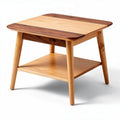 Lichtgewicht houten salontafel met een modern design en open plank 60 x 60 x 45cm