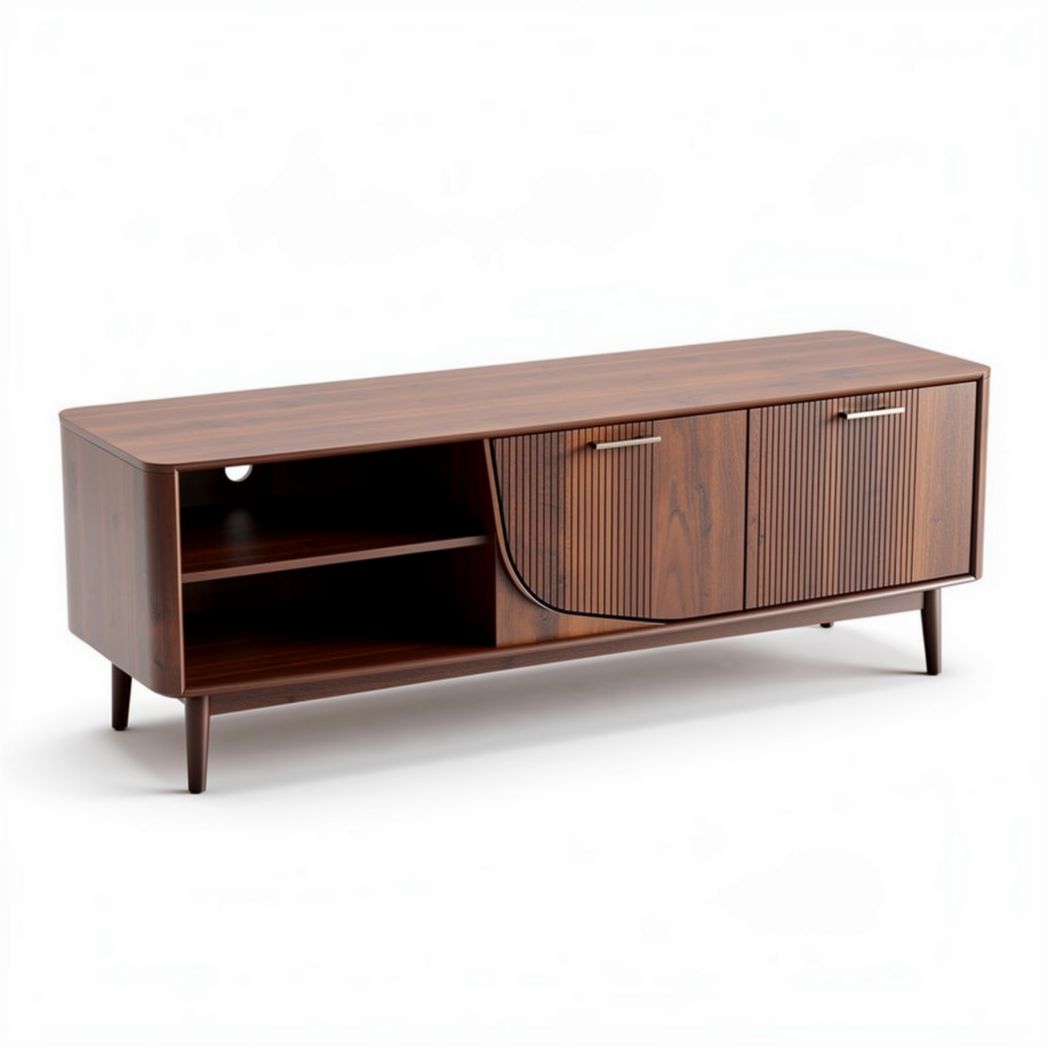 Luxe houten tv-meubel met opbergruimte en een afmeting van 150 x 40 x 55cm